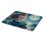 Planche À Découper Sirène sur la plage la nuit (Coin)