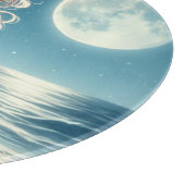 Planche À Découper Sirène sur la plage la nuit (Coin)