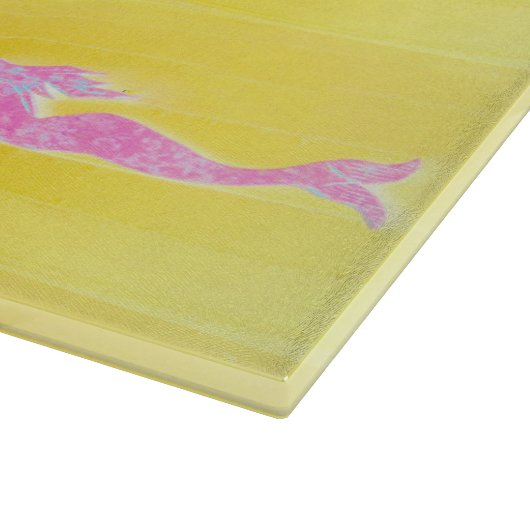 Planche À Découper sirènes de natation roses (Coin)