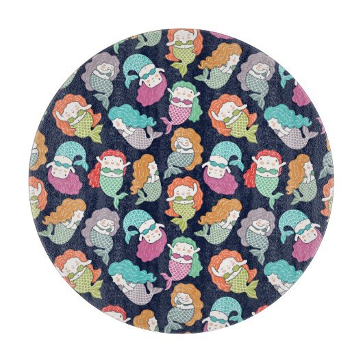 Planche À Découper Sirènes : motif sans soudure fantaisiste. (Devant)