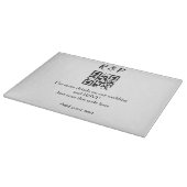 Planche À Découper site web de mariage rsvp q r code ajouter nom text (Coin)
