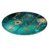 Planche À Découper Skeleton Keys on Green Background (Coin)