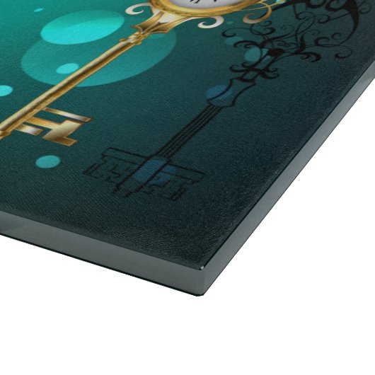 Planche À Découper Skeleton Keys on Green Background (Coin)