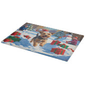 Planche À Découper Skye Terrier coule en neige avec le Casquette de N (Coin)