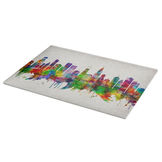 Planche À Découper Skyline de Chicago (Coin)