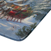 Planche À Découper Sleigh Père Noël à cheval de Noël (Coin)