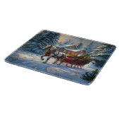 Planche À Découper Sleigh Père Noël à cheval de Noël (Coin)