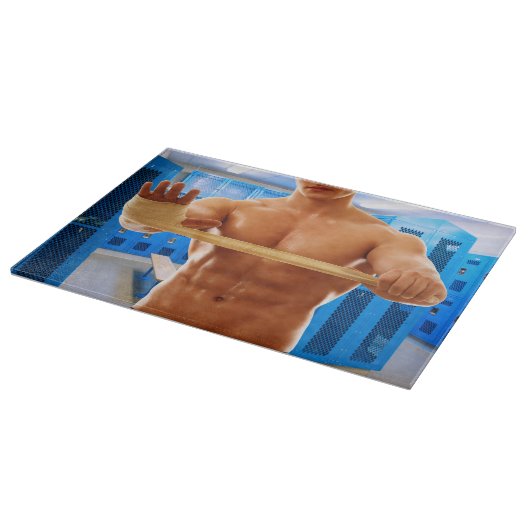 Planche À Découper SlipperyJoe homme musclé abs vestiaire pièce carre (Coin)