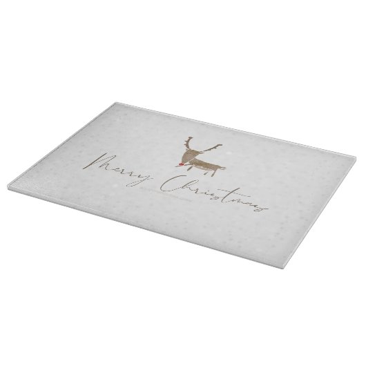 Planche À Découper SlipperyJoe Joyeux rennes de Noël renne rouge nez (Coin)