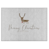 Planche À Découper SlipperyJoe Joyeux rennes de Noël renne rouge nez (Devant)