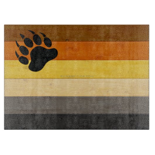 Planche À Découper SlipperyJoe's Bear Pride drapeau de la texture du  (Devant)