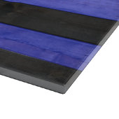 Planche À Découper SlipperyJoe's cuir drapeau orgueil noir bleu royal (Coin)