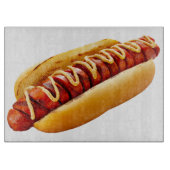 Planche À Découper SlipperyJoe's hot dog niché doucement pain jaune v (Devant)