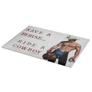 Planche À Découper SlipperyJoe's sauve cheval monter chapeau de cowbo