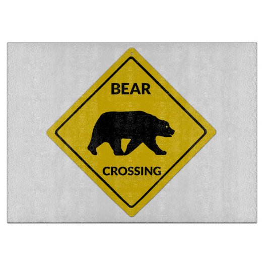 Planche À Découper SlipperySignal de passage de l'ours de Joe silhoue (Devant)