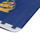 Planche À Découper Small glass cutting board with flag of Quebec City (Coin)