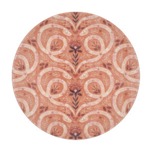 Planche À Découper Snake floral folk : Vintage symétrique
