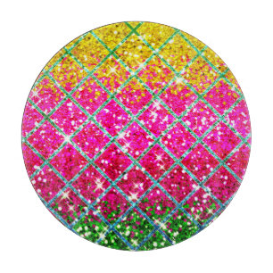 Planche À Découper Snakeskin rose parties scintillant