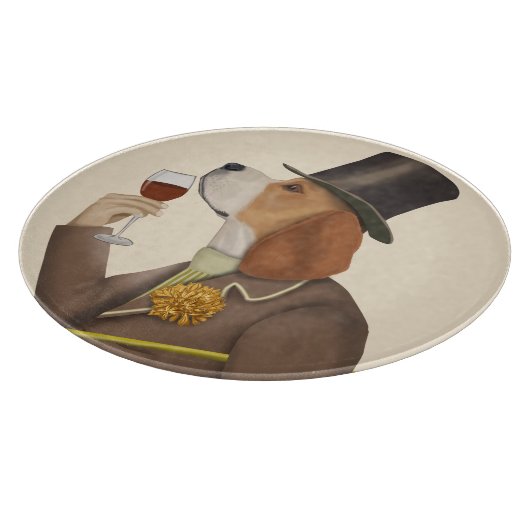 Planche À Découper Snob de vin beagle (Coin)