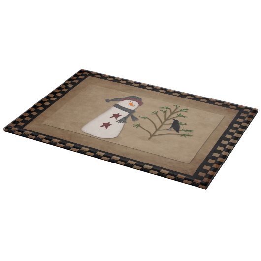 Planche À Découper Snowman Avec Planche À Découpe En Verre Arbre (Coin)