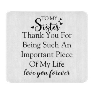 Planche À Découper Soeur Appréciation Merci D'Être Dans Ma Vie