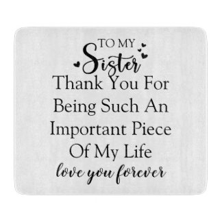 Planche À Découper Soeur Appréciation Merci D'Être Dans Ma Vie