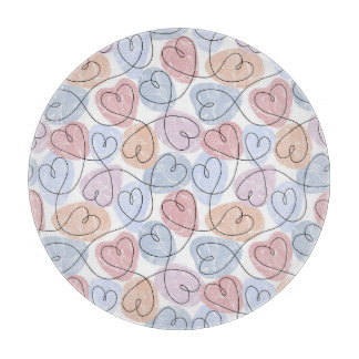 Planche À Découper Soft Hearts : Continuous Line Valentine's