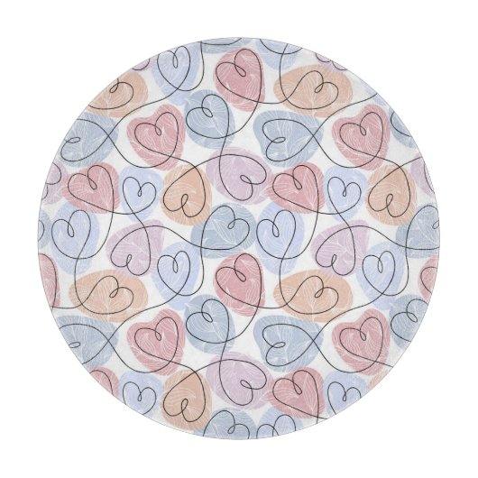 Planche À Découper Soft Hearts : Continuous Line Valentine's (Devant)