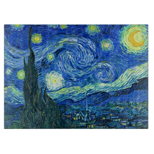 Planche À Découper soirée étoile vincent van gogh (Devant)