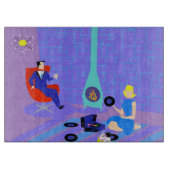 Planche À Découper Soirée rétro à la maison (Devant)