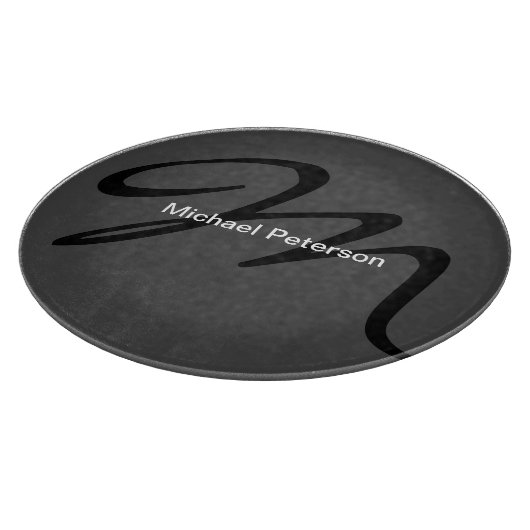 Planche À Découper Sophistiqué Monogramme de script initial moderne g (Coin)