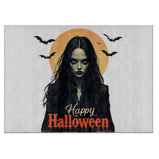 Planche À Découper Sorcière gothique d'Halloween (Devant)