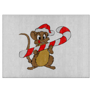 Planche À Découper Souris avec du sucre de canne de Noël