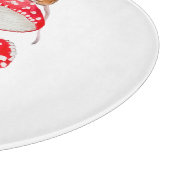 Planche À Découper Souris mignonne à la mouche aquarelle agarique (Coin)