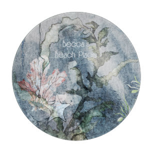 Planche À Découper Sous la mer Jellyfish Corals Aquarelle