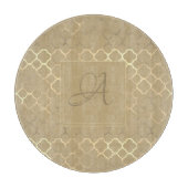 Planche À Découper Soybean Monogram Quatrefoil Nouveaux mariés Mariag (Devant)