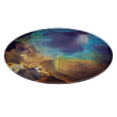 Planche À Découper Space Nebula bleu jaune Alcool art (Coin)