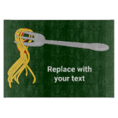 Planche À Découper Spaghetti à la fourche - Design de cuisine italien (Devant)