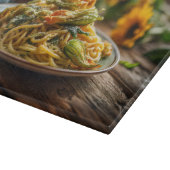 Planche À Découper Spaghetti avec fleurs de courgettes (Coin)