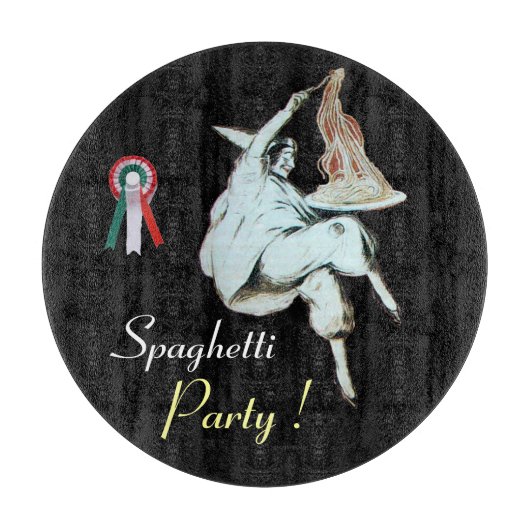 Planche À Découper SPAGHETTI PARTY CUISINE ITALIENNE, RESTAURANT Noir (Devant)