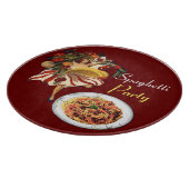 PLANCHE À DÉCOUPER SPAGHETTI PARTY DANCE, CUISINE ITALIENNE ET TOMATE (Coin)