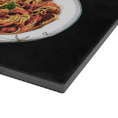 PLANCHE À DÉCOUPER SPAGHETTI PARTY DANCE, CUISINE ITALIENNE ET TOMATE (Coin)