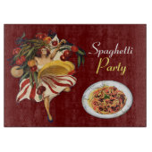 PLANCHE À DÉCOUPER SPAGHETTI PARTY DANCE, CUISINE ITALIENNE ET TOMATE (Devant)