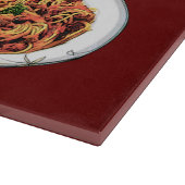 PLANCHE À DÉCOUPER SPAGHETTI PARTY DANCE, CUISINE ITALIENNE ET TOMATE (Coin)