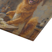 Planche À Découper Spaniel Tibétain Cuisinant dans la Cuisine (Coin)