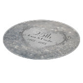Planche À Découper Sparkle Coeur d'argent 25e anniversaire Mariage (Coin)