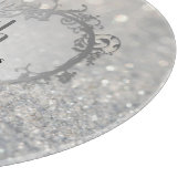 Planche À Découper Sparkle Coeur d'argent 25e anniversaire Mariage (Coin)