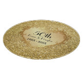 Planche À Découper Sparkle Gold Heart 50e anniversaire de Mariage (Coin)
