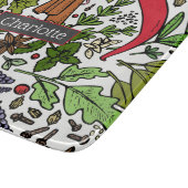 Planche À Découper Spices motif nom personnalisé blanc (Coin)