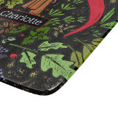 Planche À Découper Spices motif nom personnalisé noir (Coin)